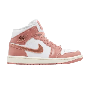 Wmns Air Jordan 1 Mid SE 'Red Stardust' Stardust Red/White/Sail/Metallic Copper FB9892 670