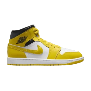 Wmns Air Jordan 1 Mid 'Vivid Sulfur' White/Bright Grey/Black BQ6472 170