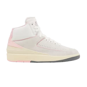 Wmns Air Jordan 2 Retro 'Soft Pink 'Sneakers Summit White/Red/Medium Baby Pink/Muslin FB2372 100