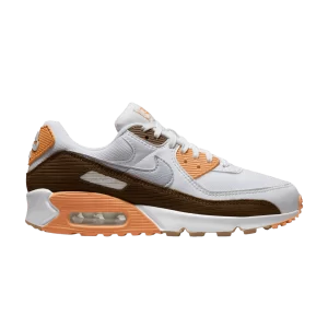 Nike Wmns Air Max 90 SE 'Brown Corduroy' Sneakers White/Summit White/Trans Orange/Pure Platinum DZ5379 100