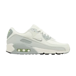 Nike Wmns Air Max 90 SE 'Molten Metal' Sneakers Sail/Metallic Silver/Sea Glass FN6948 100