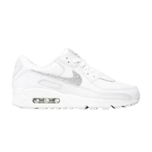 Nike Wmns Air Max 90 SE 'Silver Glitter Swoosh' White/Photon Dust/Metallic Silver FJ4579 100