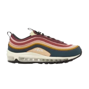 Nike Wmns Air Max 97 'Multi-Color Corduroy' Sneakers Deep Jungle/White/Bronzine/Sesame/Red Stardust/Cedar FB8454 300