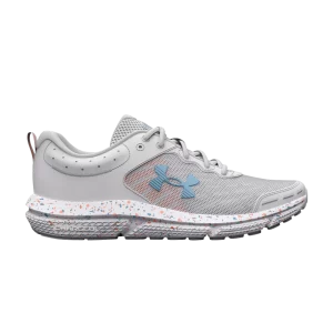 Under Armor Wmns Charged Assert 10 Wide 'Paint Splatter 'Sneakers Halo Grey/Blizzard 3027093 100