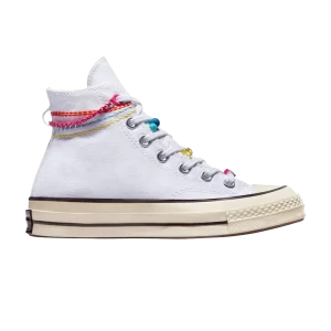 Converse Wmns Chuck 70 High 'Embroidered Bracelet 'Sneakers White/Black/Natural Ivory A06845C