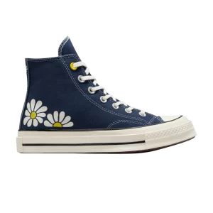 Converse Wmns Chuck 70 High 'Floral' Sneakers Navy/Egret/Dandy Lion A08108C