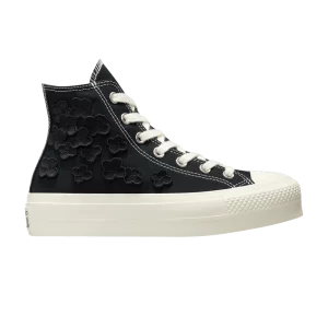 Converse Wmns Chuck Taylor All Star Lift High '3D Flowers 'Sneakers Black/Black/Egret A09099C