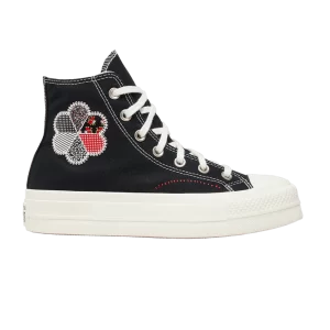 Converse Wmns Chuck Taylor All Star Lift Platform High 'Crafted Patchwork 'Sneakers Black/Egret/Red A05194C