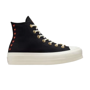 Converse Wmns Chuck Taylor All Star Lift Platform High 'Valentine's Day 2023 'Sneakers Black/Egret/Back Ellie Brik A05138C