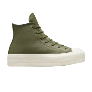 Converse Wmns Chuck Taylor All Star Lift Platform Leather High 'Utility Egret 'Sneakers Utilities/Egret/Silver A07131C