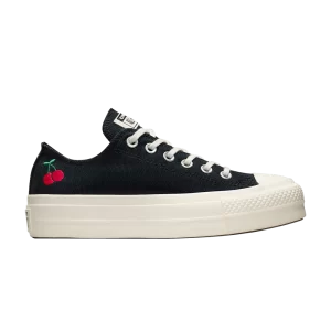 Converse Wmns Chuck Taylor All Star Lift Platform Low 'Cherries' Sneakers Black/Egret/Red A08862F