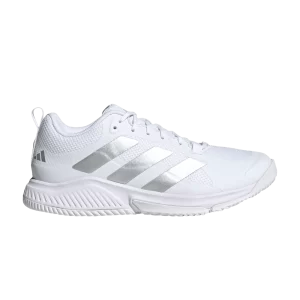 adidas Wmns Court Team Bounce 2.0 'White Silver Metallic' Cloud White/Metallic Silver/Gray One HR1235