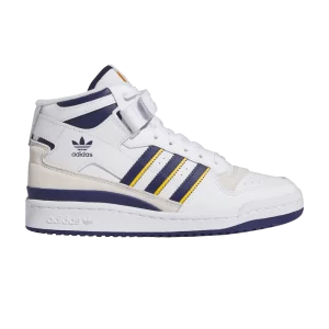 adidas Wmns Forum Mid 'White Blue Yellow' Cloud White/Dark Blue/Crew Yellow IE7416