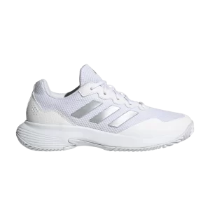 adidas Wmns GameCourt 2.0 'White Silver Metallic' Cloud White/Metallic Silver/Cloud White HQ8476