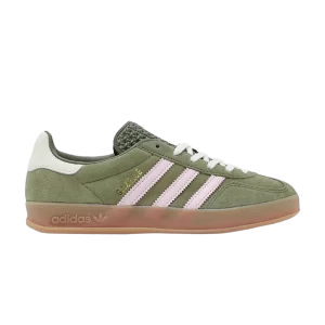 adidas Wmns Gazelle Indoor 'Focus Olive Clear Pink' Sneakers Olive in Focus/Pure Pink/White Cream JH6475