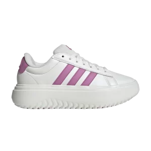 adidas Wmns Grand Court Platform 'White Preloved Purple' Sneakers White core/Purple color/Purple color IH2423