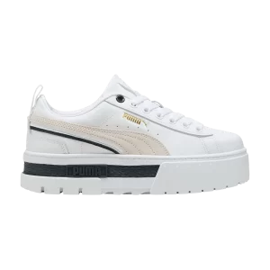 Puma Wmns Mayze Classic 'White Black Gold' Sneakers White/Gold 398573 01