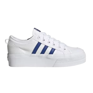 adidas Wmns Nizza Platform 'White Semi Lucid Blue' Sneakers Cloud White/Translucent Blue/Black Color HQ1909