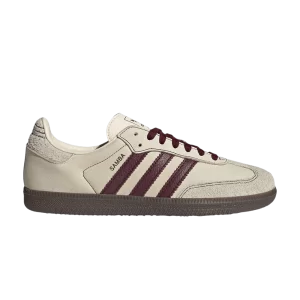 adidas Wmns Samba OG 'Wonder White Maroon' Sneakers Miracle White/Maroon/Grey IG1987