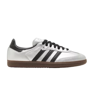 adidas Wmns Samba 'Silver Metallic Black Gum' Sneakers Metallic Silver/Black/Bubble Gum JI4218