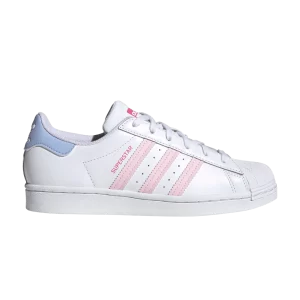 adidas Wmns Superstar 'White Pink Blue' Sneakers White Cloud/Clear Pink/Purple Purple HQ1906