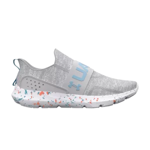 Under Armor Wmns Surge 3 Slip 'Paint Splatter' Sneakers White/Halo Grey/Blizzard 3026851 100