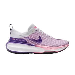 Nike Wmns ZoomX Invincible Run Flyknit 3 'Coral Chalk' White/Court Purple/Coral Chalk/Metallic Silver/Black/Rose Glow FQ8766 100