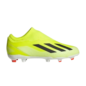 adidas X Crazyfast League Laceless FG J 'Solar Energy Pack' Team Sunny Yellow/Black/Cloud White IF0689