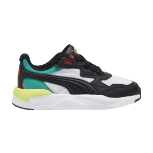 Puma X-Ray Speed Little Kid 'Black Sparkling Green' Sneakers White/Black/Club Red/Sparkling Green 384899 19