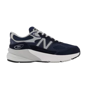 New Balance 990v6 Big Kid 'Navy' Sneakers Navy/Silver GC990NV6