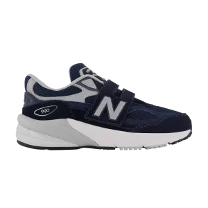 New Balance 990v6 Hook & Loop Little Kid 'Navy 'Sneakers Navy/Silver PV990NV6