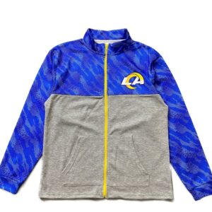 B20THER Stand Collar Jacket NFL Rams Blue Jacket 1250884