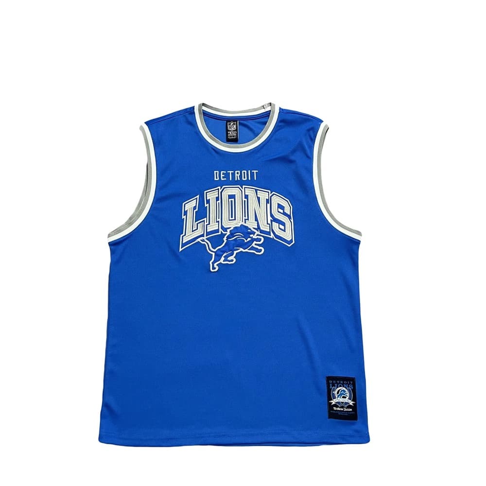 Buck Up NFL Detroit Lions Blue Jersey Basketball Jersey White 1229346