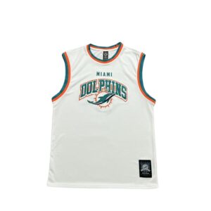 Buck Up NFL Miami Dolphins White Jersey Basketball Jersey Grey 1229221