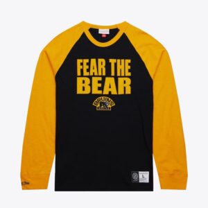 Mitchell & Ness Black Boston Bruins Legendary Slub Long Sleeve T-Shirt Grey 1297058