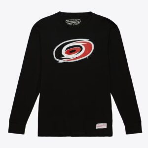 Mitchell & Ness Black Carolina Hurricanes Vintage Logo Long Sleeve T-Shirt Black 1297138