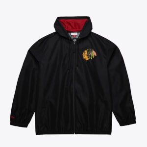 Mitchell & Ness Black Chicago Blackhawks Full-Zip Windbreaker Jacket Black 1307268