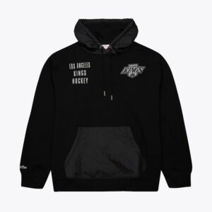 Mitchell & Ness Black Los Angeles Kings Team OG 2.0 Vintage Logo Fleece Pullover Hoodie Blue 1377070