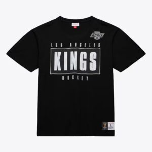 Mitchell & Ness Black Los Angeles Kings Team OG 2.0 Vintage Logo Premium T-Shirt Black 1365076