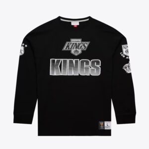 Mitchell & Ness Black Los Angeles Kings Vintage Logo Allover Long Sleeve T-Shirt Black 1376165