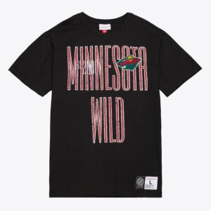 Mitchell & Ness Black Minnesota Wild Team OG Premium T-Shirt Black 1376062