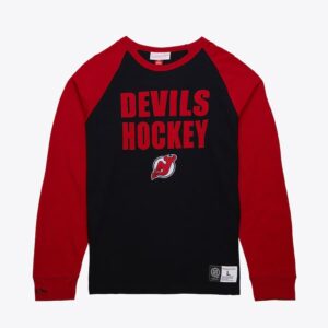 Mitchell & Ness Black New Jersey Devils Legendary Slub Long Sleeve T-Shirt Black 1376243