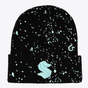 Mitchell & Ness Black Seattle Kraken Nep Cuffed Knit Hat Black 1222483