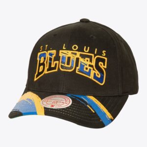 Mitchell & Ness Black St. Baseball Cap Louis Blues Brushed Past Ya Pro Snapback Hat Black 1236664