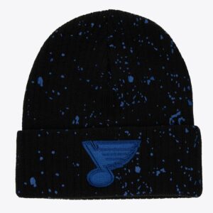 Mitchell & Ness Black St. Hat Louis Blues Nep Vintage Cuffed Knit Hat Black 1236729