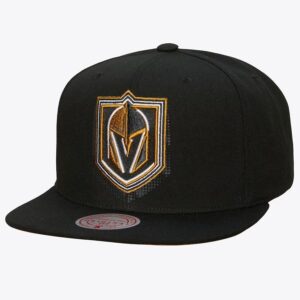 Mitchell & Ness Black Vegas Golden Knights 7.0 Big Face Snapback Hat Tang 1259686