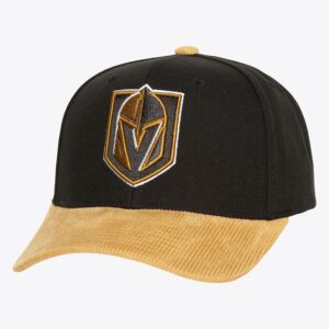 Mitchell & Ness Black Vegas Golden Knights Cord Pro Snapback Hat Orange 1259737