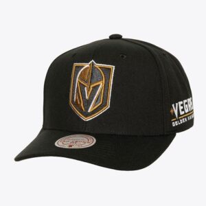 Mitchell & Ness Black Vegas Golden Knights Icon Grail Pro Snapback Hat Grey 1259659