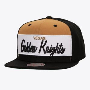 Baseball Cap Mitchell & Ness Black Vegas Golden Knights Retro Sport Snapback Hat Pink 1259692