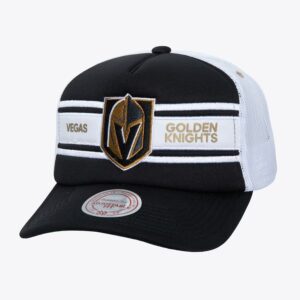 Baseball Cap Mitchell & Ness Black Vegas Golden Knights Sideline Trucker Snapback Hat White 1259728